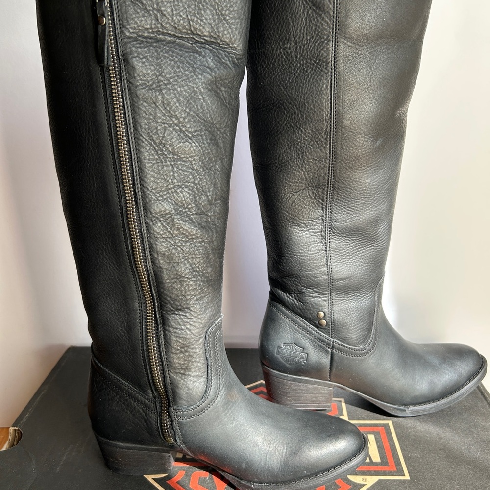 Harley-Davidson Black Leather Lorene Boots Size 6.5 NWT